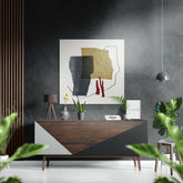 Line Art Brushed Aluminium Dibond Wall Art.